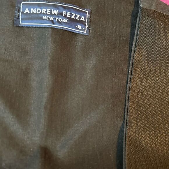 Tux vest - Andrew Fezza - XL - black scale pattern with adjustable backs - Picture 3 of 5